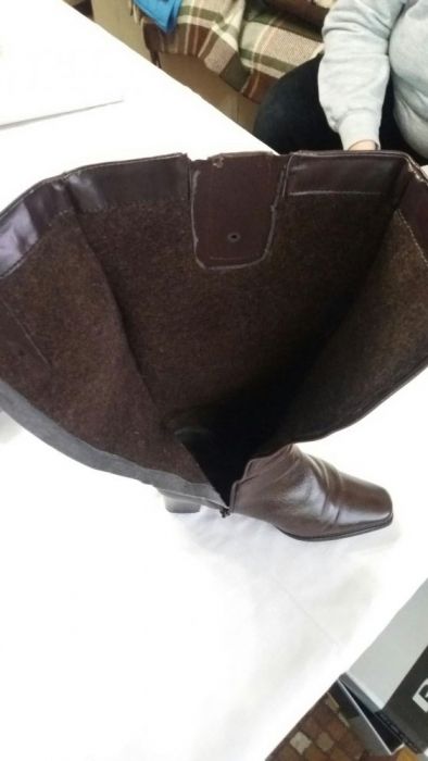 Vand cisme dama din piele, maro inchis marimea 37