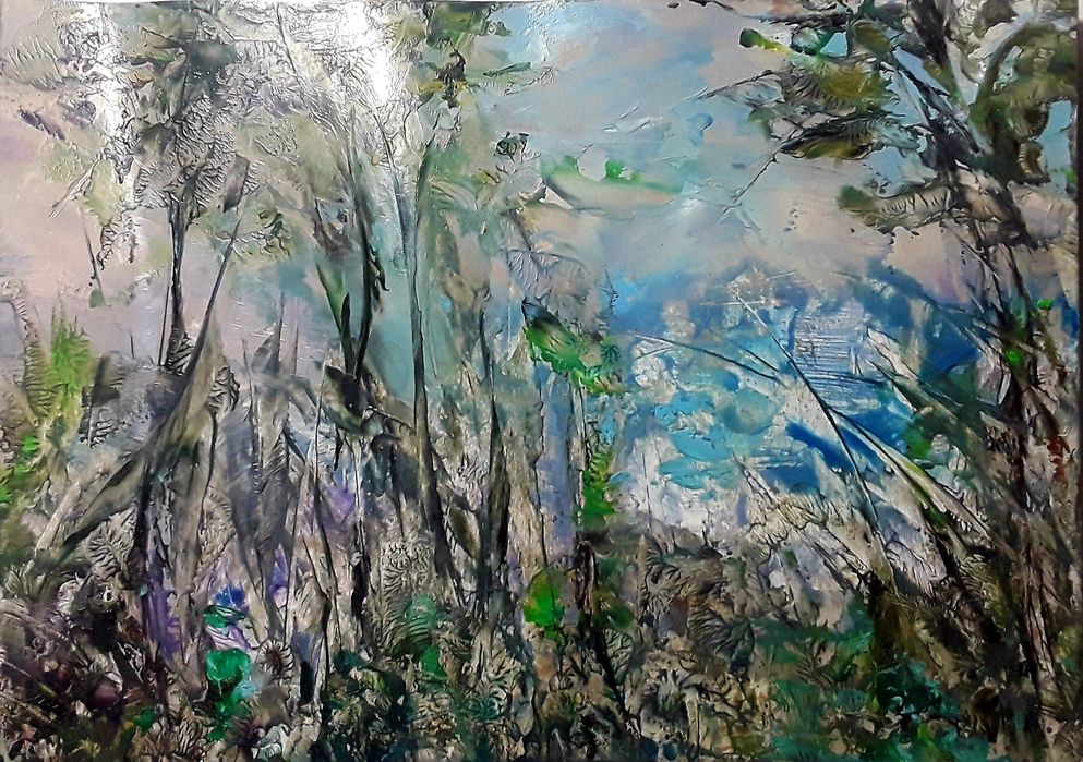 Интерьерные абстрактные работы энкаустика ватман картон