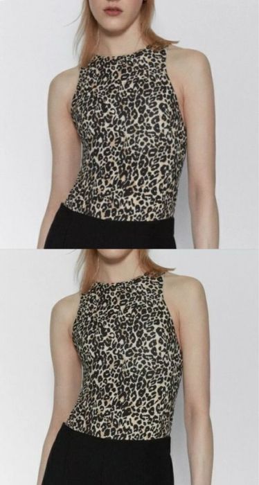Боди с леопардов принт на Zara