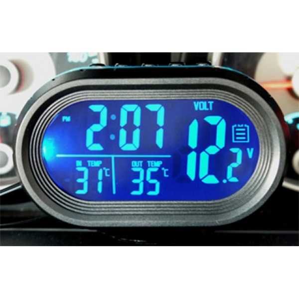 Мултифункционален часовник термометър за автомобил/ камион VST 7009V
