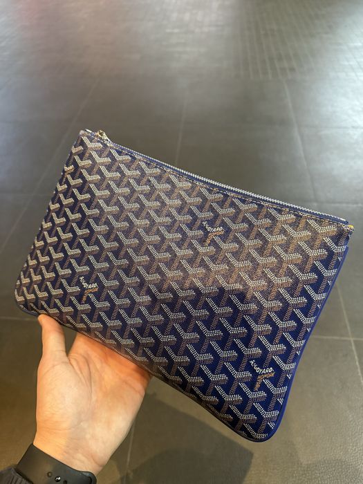 Мужской темно-синий клатч GOYARD