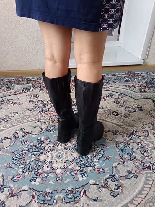 Сапоги зимние кожанные