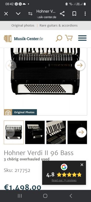 Acordeon hohner ,  verdi2 N