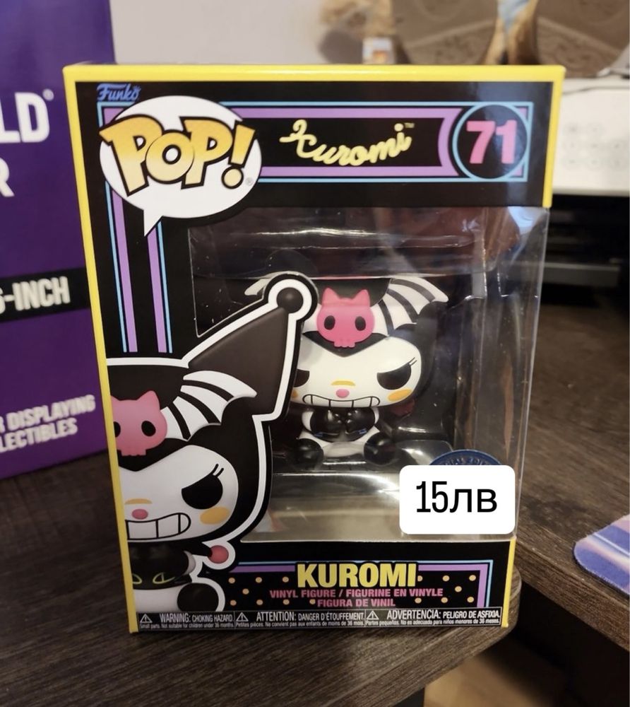 Плюшена играчка Kuromi/Куроми 45см Pop фигурки Куроми