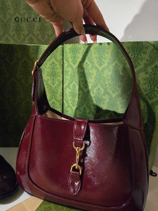 Налична чанта GUCCI 1961 Jackie в червен лак
