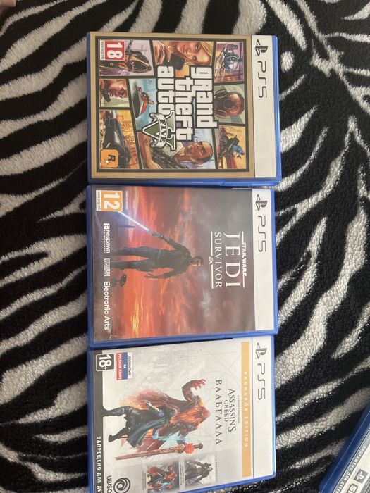 Gta V, Star wars jedi survuvor, Assasin creed valhalla