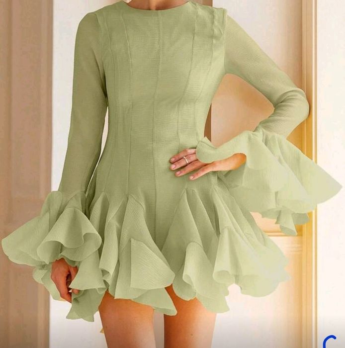 Нова ефирна рокля зелена