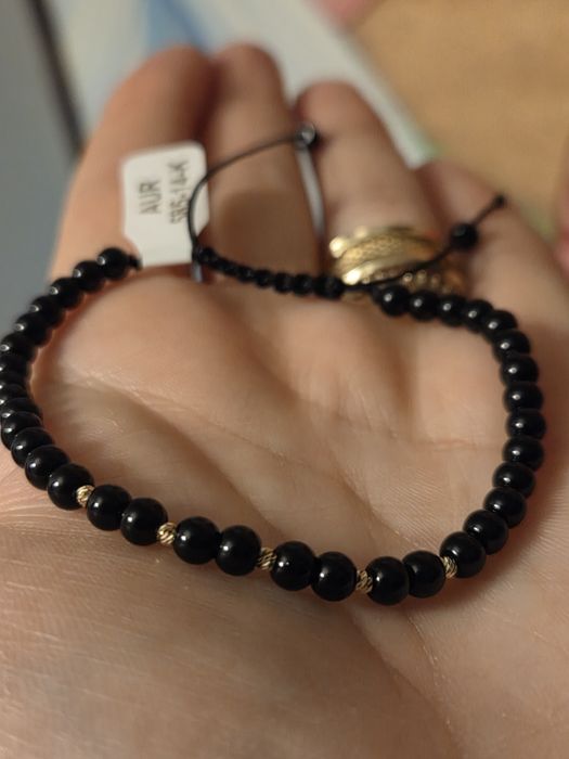 Bratara cu bile de aur 14k