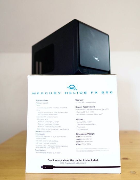 eGPU Enclosure - OWC Mercury Helios FX 650 - Thunderbolt 3