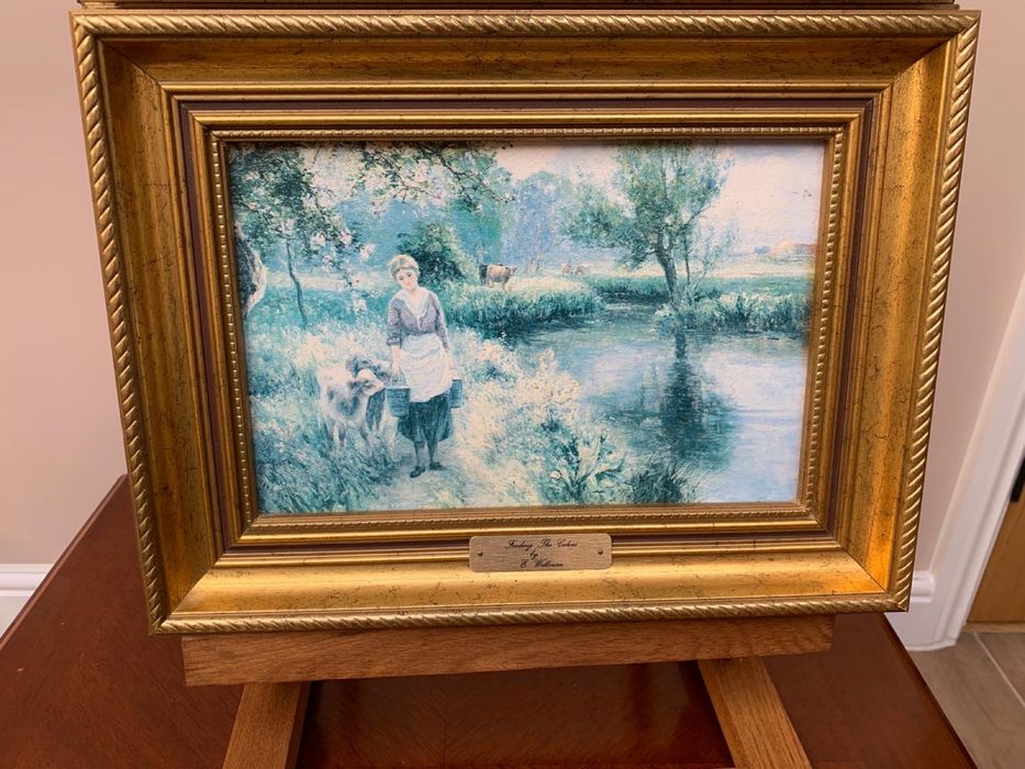 Tablou pictat in rama de lemn