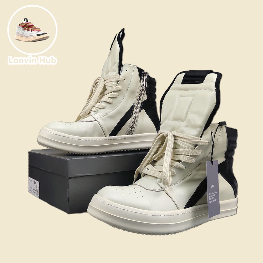 Rick Owens Geobaskets - Jumbo Lace, Black, White
