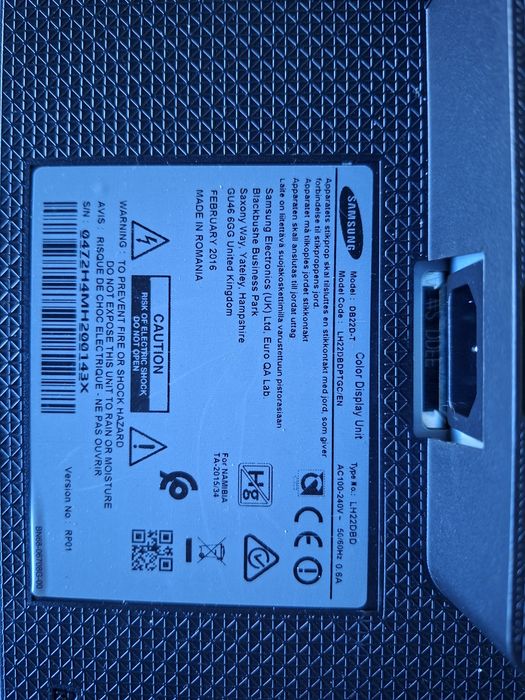 Vand Monitor touchscreen,afisaj digital LED Samsung