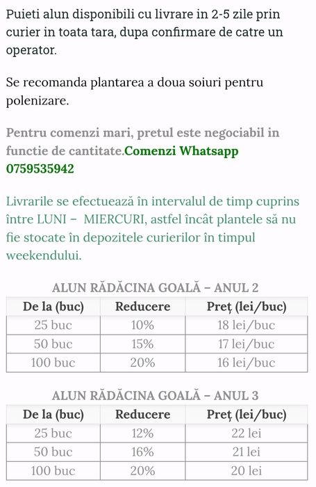 Puieti de alun certificati , eticheta albastra, anul 2