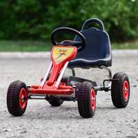Kart cu pedale pentru copii 3-6 ani GO Kart A051 ,roti gonflabile Red