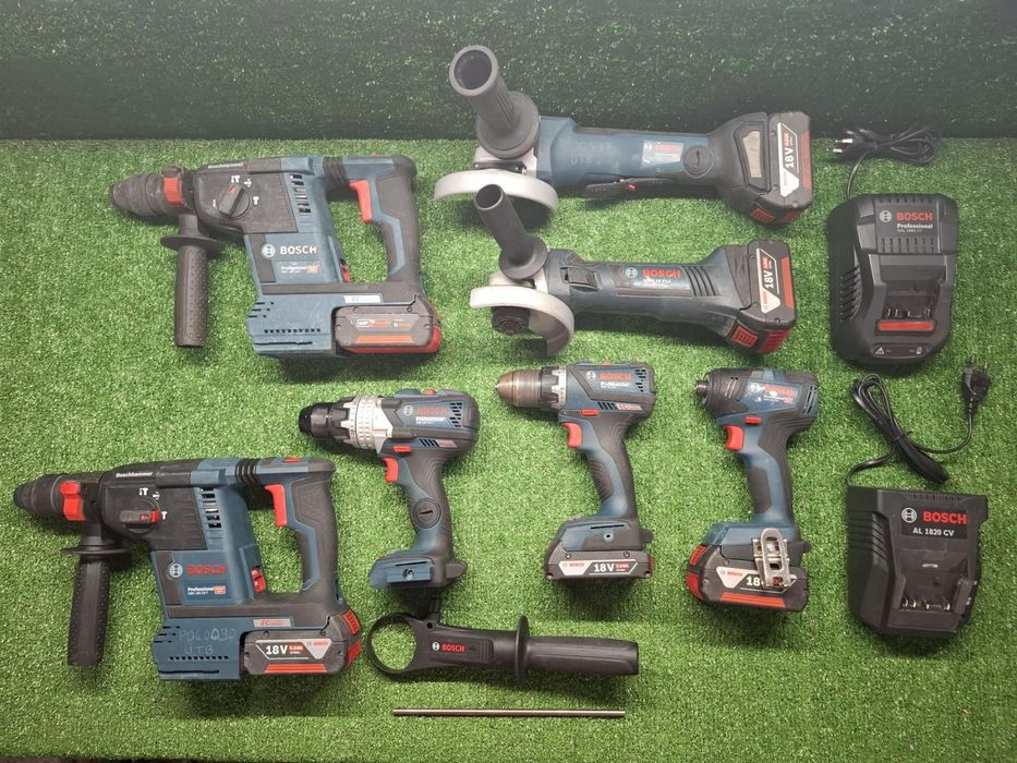 Bosch 18v винтоверт/ъглошлайф/перфоратор/импакт