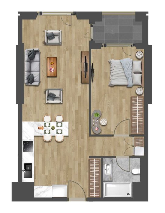 Tashwell 2-комнатная 53,15м2  ул. Шота Руставели