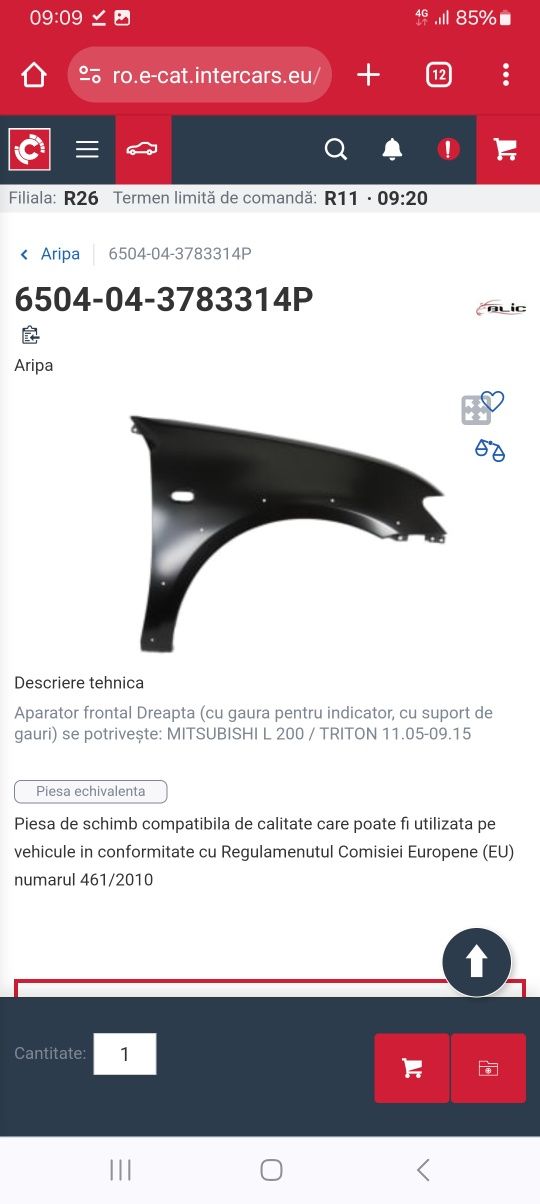 Aripa mitsubishi  l200
