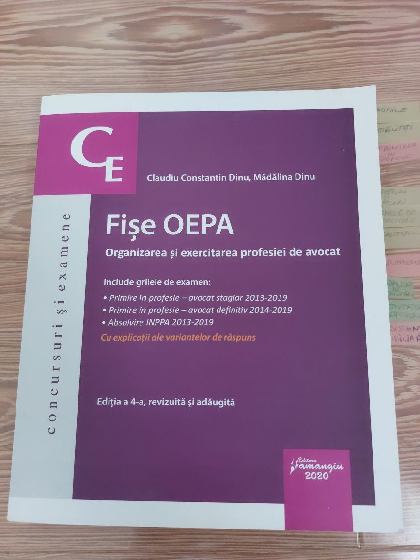 Carte Fise Organizarea profesiei de avocat OEPA 2020 Drept