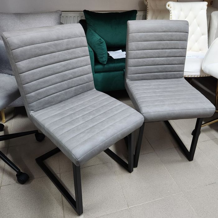 SS30! NOU Set 2 scaune gri închis