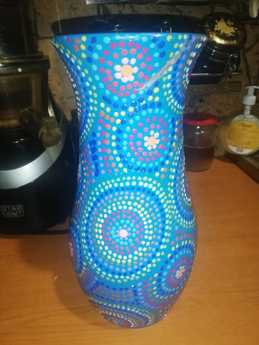 Vaza decorativa ceramica pictata manual