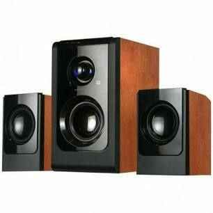 Boxe (sistem)2.1 HJ21D,36WRMS,sound boost cu subwoofer din lemn cireș