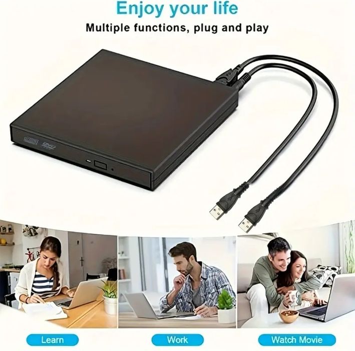 DVD player extern , Player DVD CD Portabil Laptop PC Software Filme