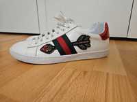Adidasi Gucci Originali - Ace Embroidered Arrow White Piele, 43