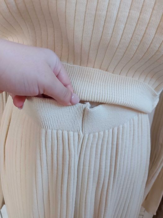 Compleu tricotat crem nou Trend Alaçati