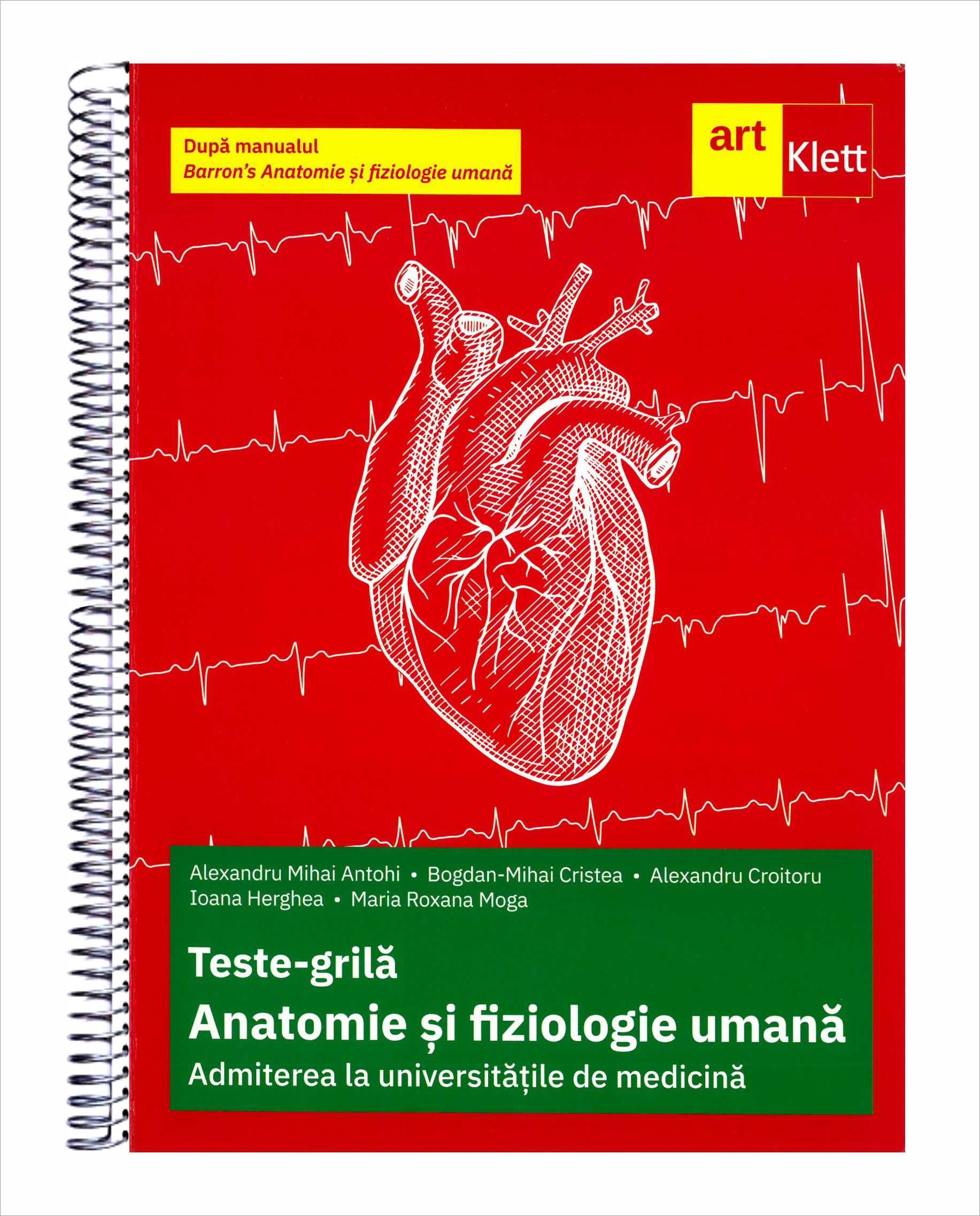Teste Grilă - Anatomie și Fiziologie Umană 2023 - xerox, spiralat
