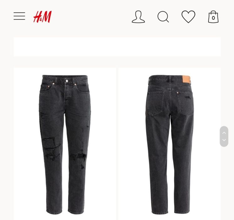 Jeans dama model boyfriend H&M m38