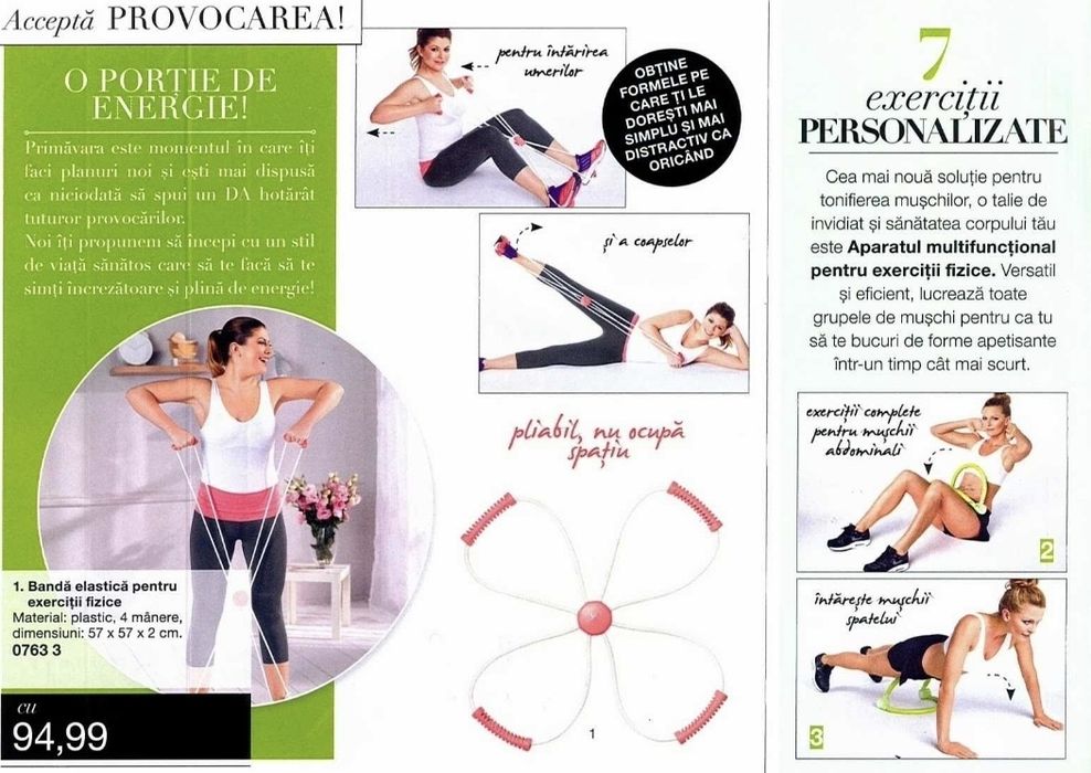 Aparat pentru exercitii fizice ptr abdomen,coapse,umeri,brate,picioare