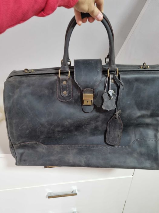 Сак естествена кожа телешки бокс