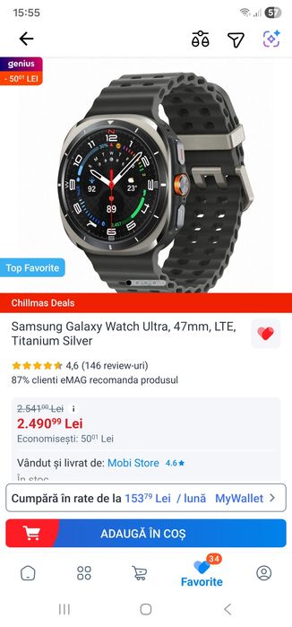 Smartwatch Samsung Galaxy watch ultra