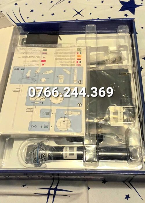 Microfon SHURE BETA 58 A wireless slx 2  slx 4 NOU SIGILAT Profesional