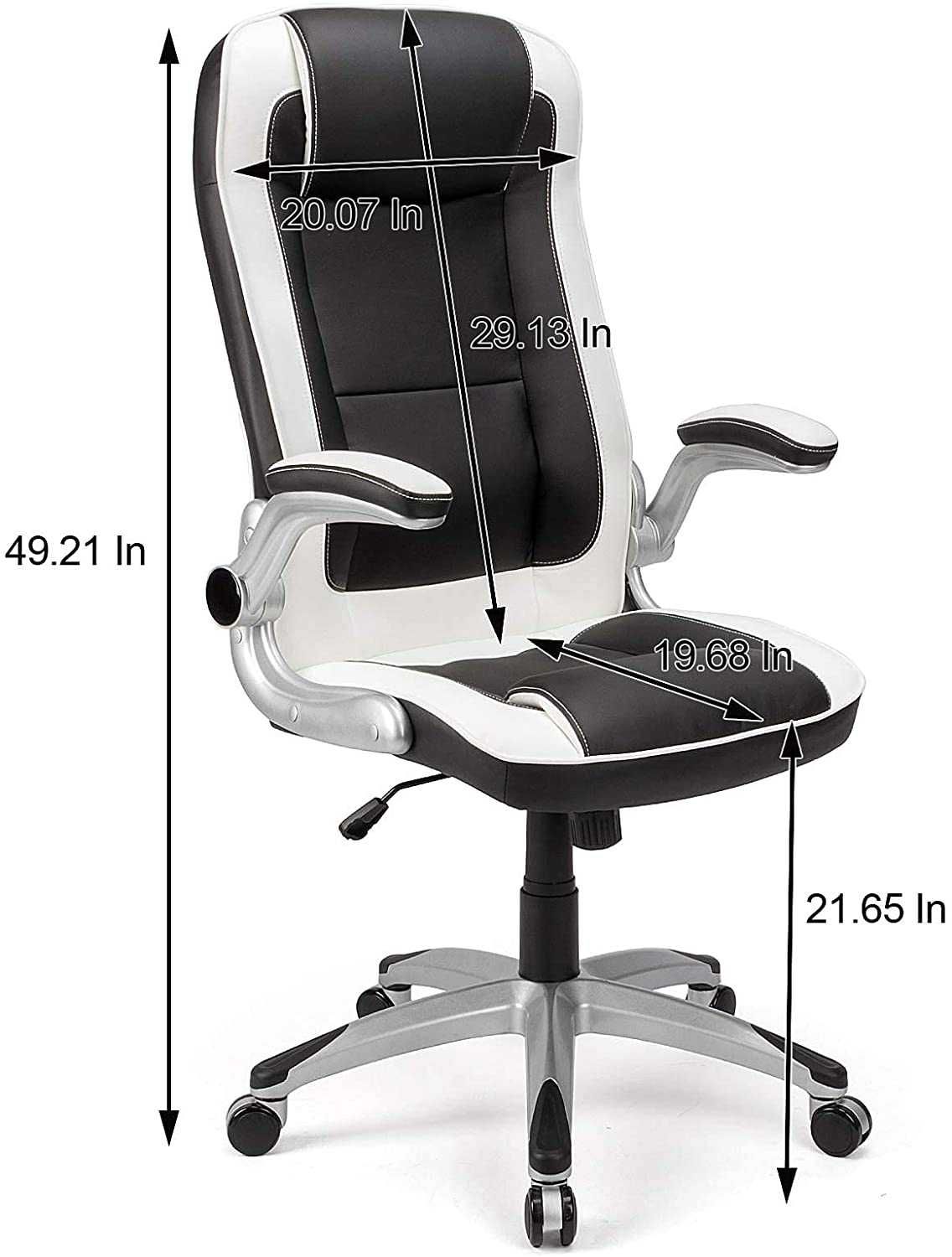 Ергономичен офис стол с мека седалка и облегалка DESSAU  два цвята