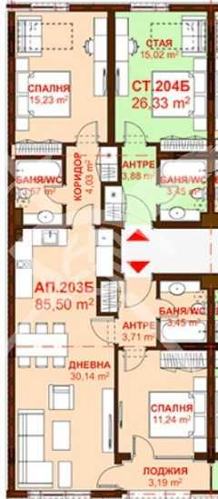 Тристаен апартамент в Сарафово 675 - 23362