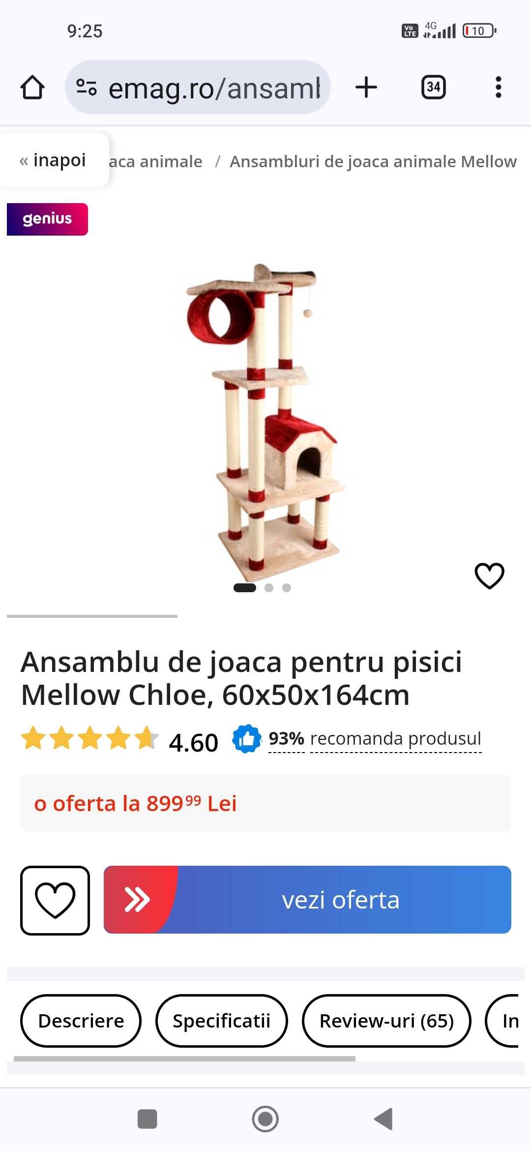 Ansamblu NOU de joaca pentru pisici