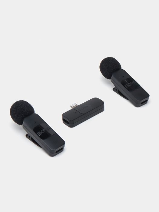 Ультракомпактный двойной беспроводной микрофон BOYA BY-V2, петличка дл