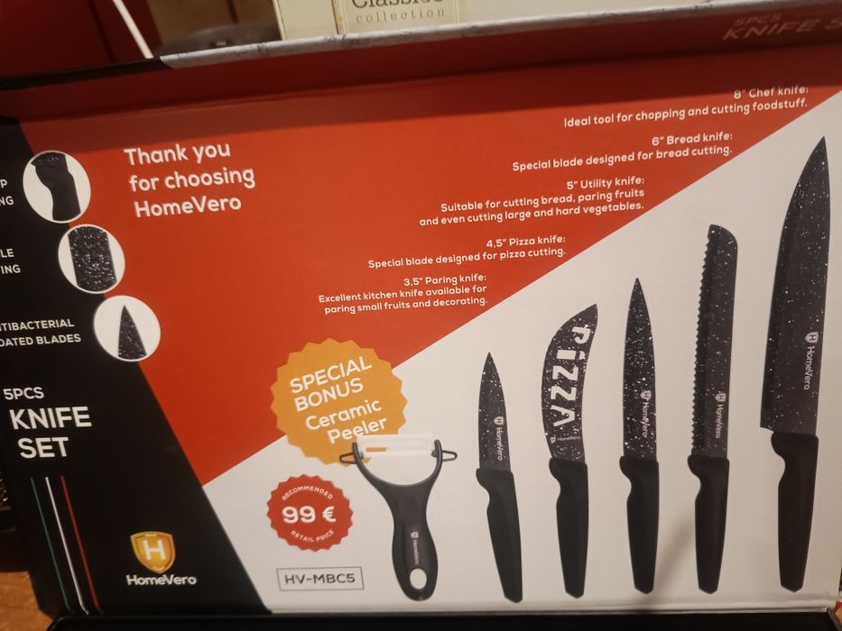 Set nou cutite de bucatarie Home Vero