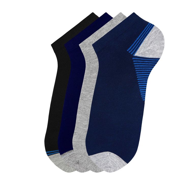 Памучни унисекс 4 чифта къси терлици нестягащ ластик,безшевен завършек