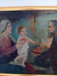 Tablou Stil Icoana Foarte Vechi Iosif Sf.Maria Și Isus