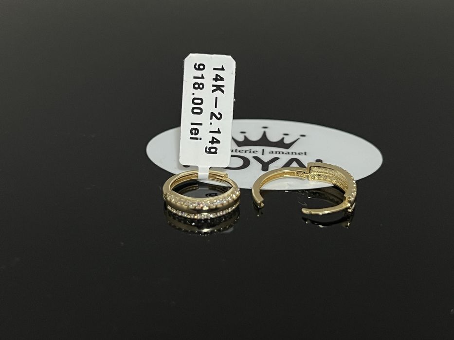 Bijuteria Royal CB : Cercei dama aur 14k 585 2,14gr