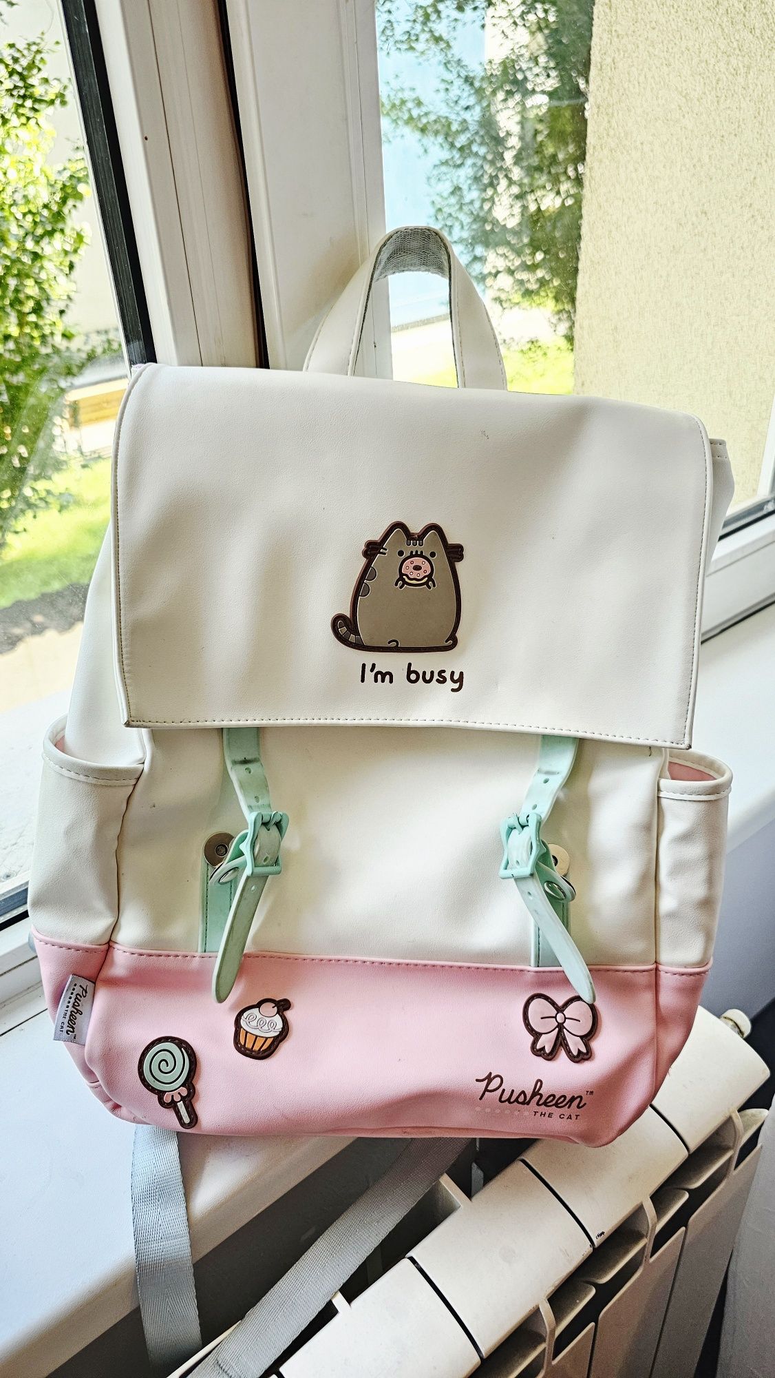 Rucsac-ghiozdan Pusheen Rose Carturesti