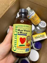 Мультивитамины и минералы Multi Vitamin & Mineral "ChildLire" 237 мл