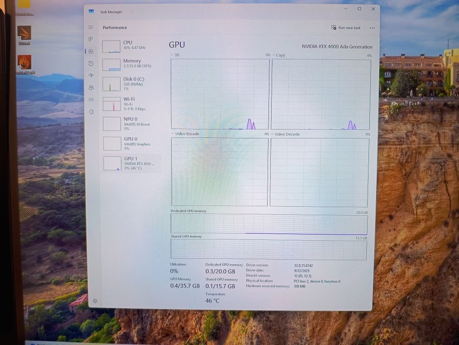 Vând placa Video RTX 4000 ADA Generation 20gb noua