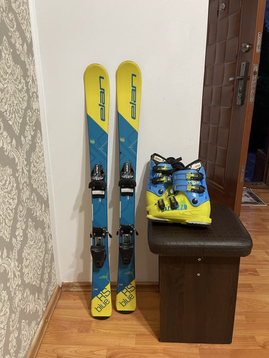 Schiuri copii  110 cm elan cu clapri skiuri set