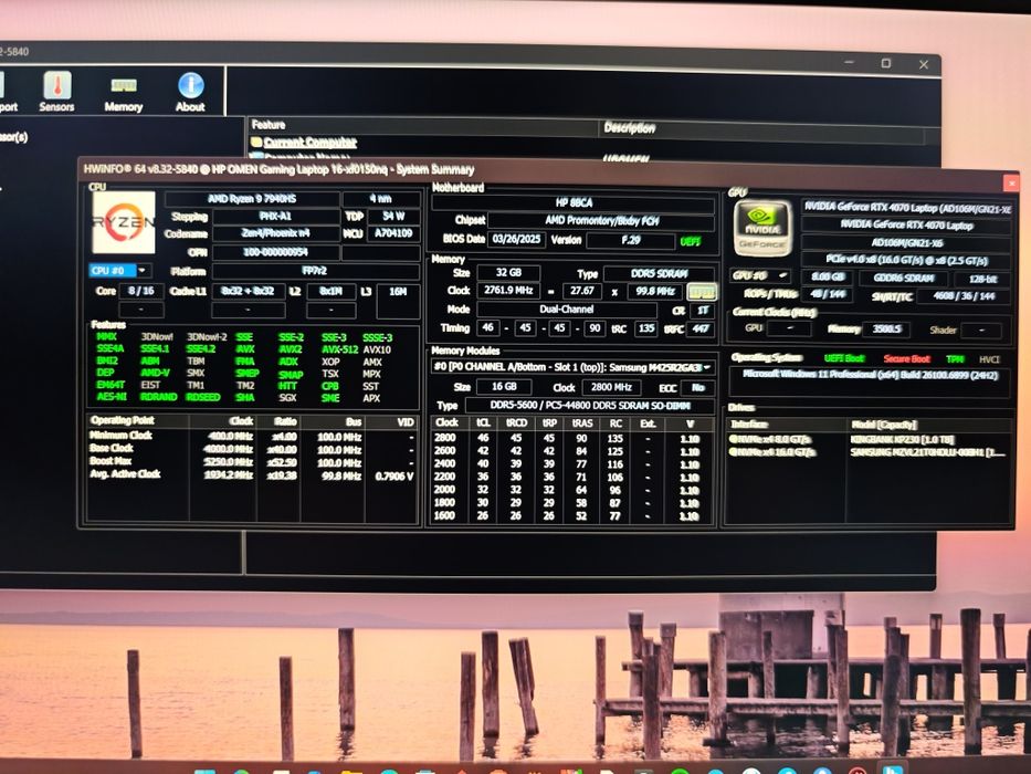 Laptop Gaming HP Omen 16 = Ryzen 9 7940HS/RTX 4070/32 Gb RAM/1 Tb