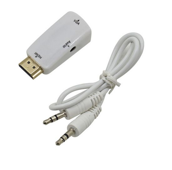 Adaptor convertor HDMI tata la VGA mama + port audio jack 3.5mm