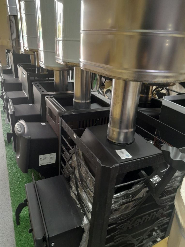 Печь для Бани на твердом топливе и на газу