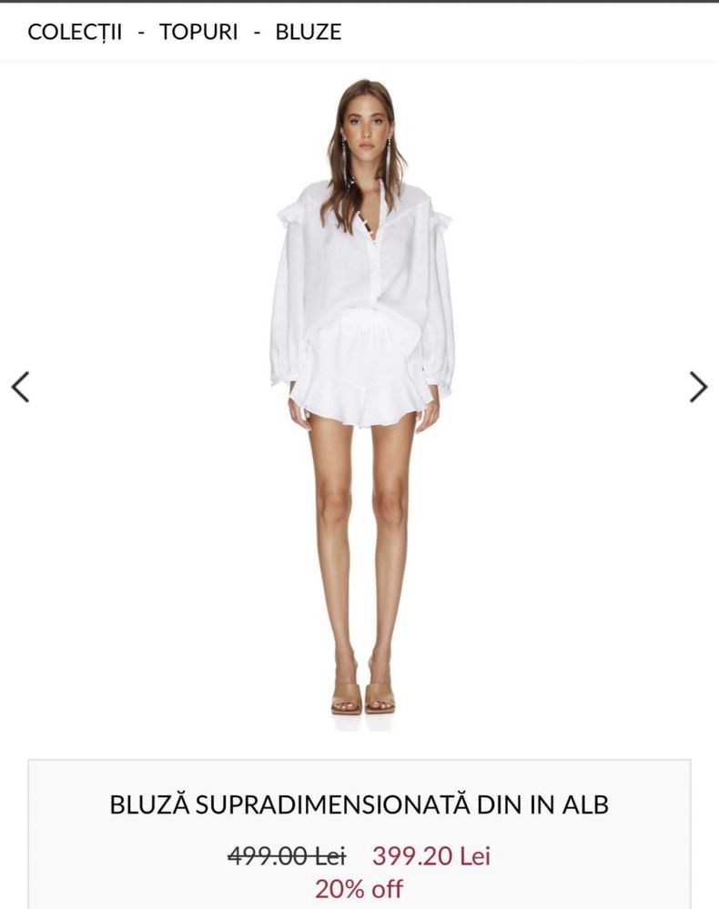 PNK Bluza supradimensionata din in